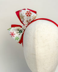 Christmas headband- Red Bow Gabificent