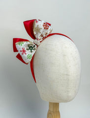 Christmas headband- Red Bow Gabificent