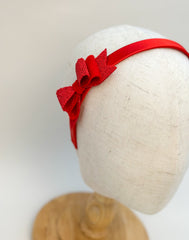 Christmas headband- Red Bow Gabificent