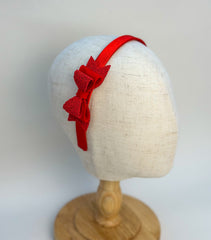 Christmas headband- Red Bow Gabificent