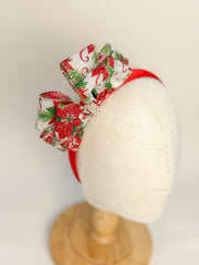 Christmas headband- Red Poinsettia Bow Gabificent