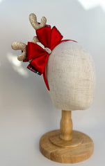 Christmas headband - Red and Rose Gold Gabificent