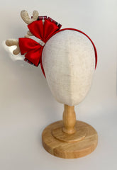 Christmas headband - Red and Rose Gold Gabificent