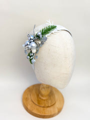 Christmas headband - Silver and White Gabificent