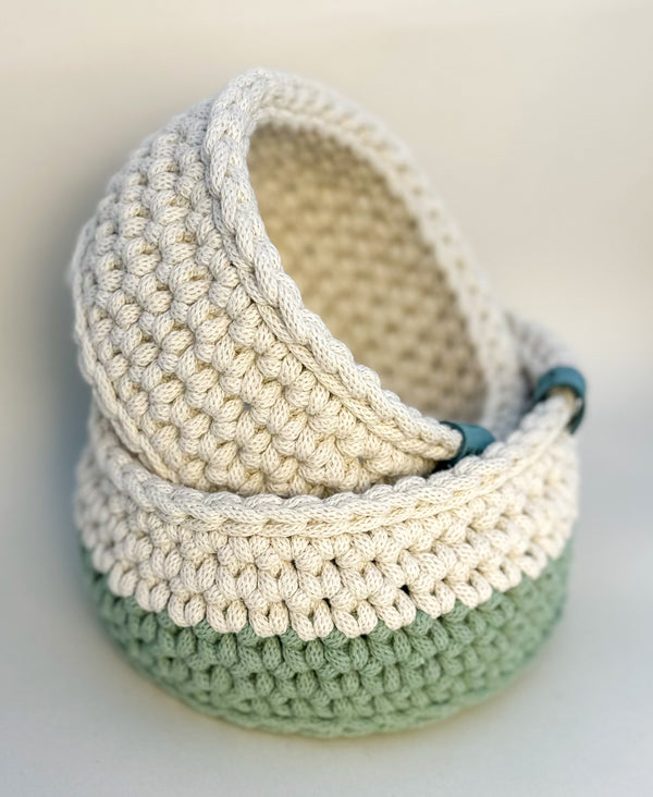 Crochet Baskets - Set of Two Gabificent