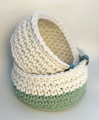 Crochet Baskets - Set of Two Gabificent
