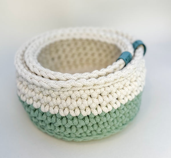 Crochet Baskets - Set of Two Gabificent