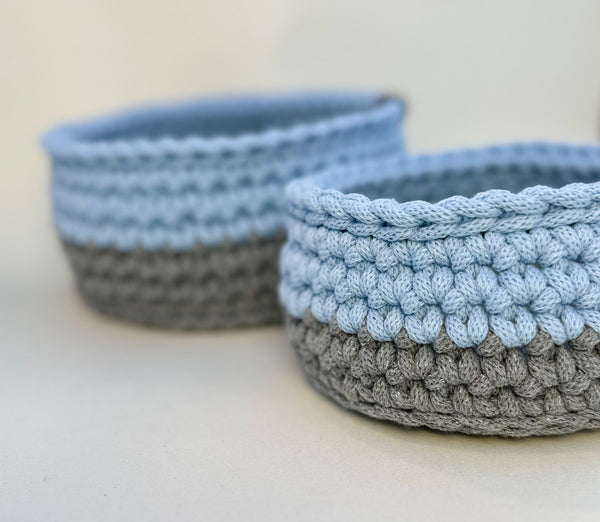 Crochet Baskets - Set of Two Gabificent