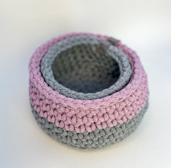 Crochet Baskets - Set of Two Gabificent