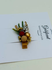 Christmas Hair Clip - Gold