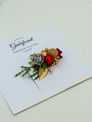 Christmas Hair Clip- Burgundy
