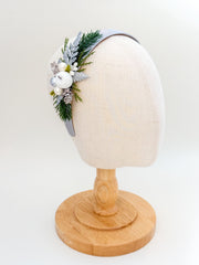Christmas headband - Silver and White