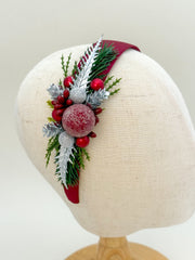Christmas  Burgundy headband