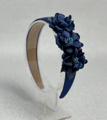 Dark blue flowers headband - Gabificent
