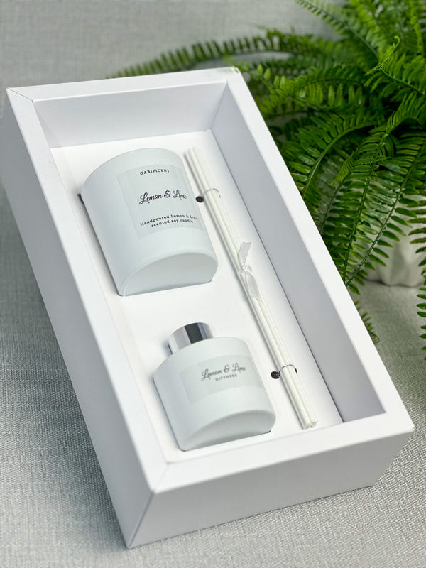 Diffuser and Candle set “Lemon and Lime” - Gabificent