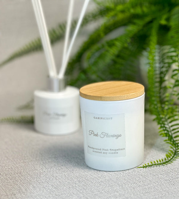 Diffuser and Candle set “Pink Flamingo” - Gabificent