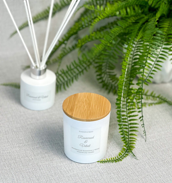 Diffuser and Candle set “Rosewood and velvet” - Gabificent