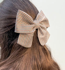 Large hair bow “Brown”