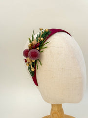 Christmas  Burgundy headband