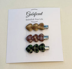 Fabric Heart Hairclips Gabificent