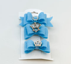Felt hair clips “Baby blue” Gabificent