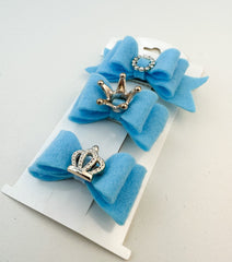 Felt hair clips “Baby blue” Gabificent