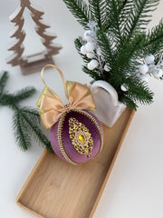 Christmas Bauble Ornament - Grape Pink  - One Piece
