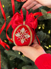 Christmas Bauble Ornament - Red  - One Piece