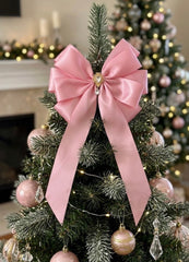 Elegant Christmas Tree Topper- Pink