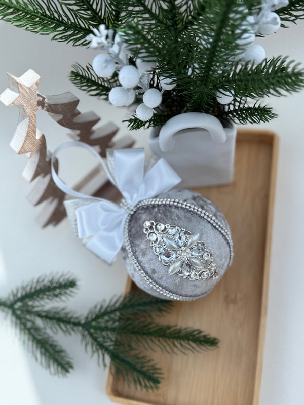 Christmas Baubles - Silver- One Piece