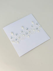 Handmade card with Lace and rhinestones - Gabificent