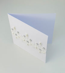 Handmade card with Lace and rhinestones - Gabificent