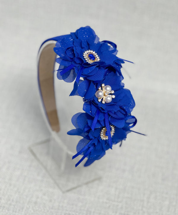 Headband “Blue flowers” - Gabificent