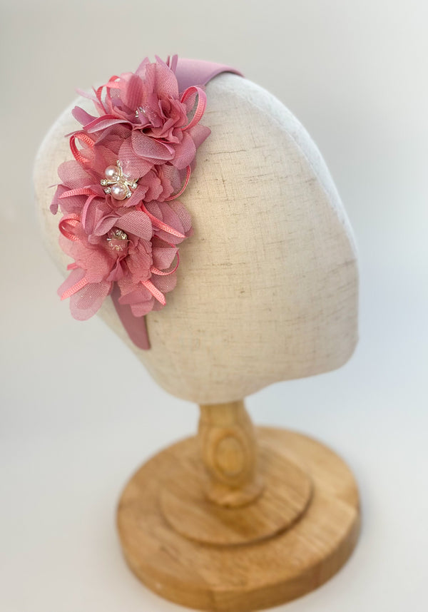 Headband “Dusty Pink flowers” Gabificent
