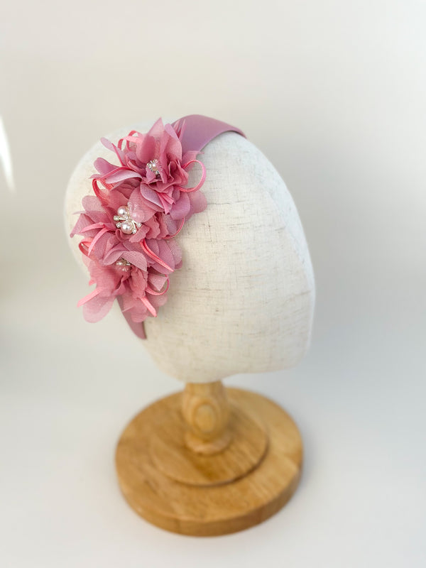 Headband “Dusty Pink flowers” Gabificent