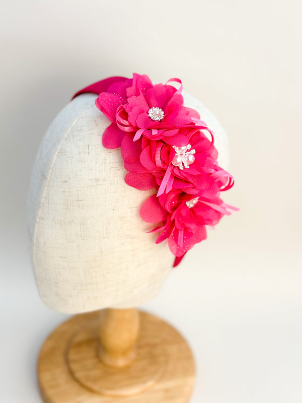 Headband “Pink flowers” Gabificent