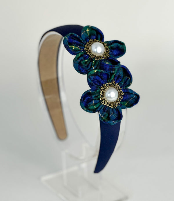 Headband with Blue flowers Gabificent