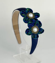 Headband with Blue flowers Gabificent