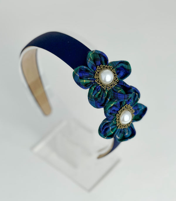 Headband with Blue flowers Gabificent