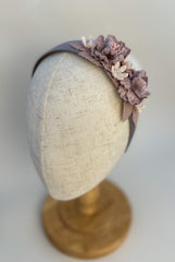 Headband with Dusty Pink flowers Gabificent