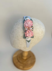 Headband with Pink flowers Gabificent