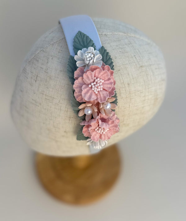 Headband with Pink flowers Gabificent