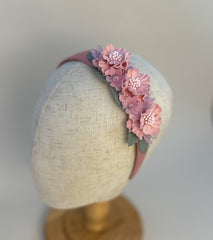Headband with Pink flowers Gabificent
