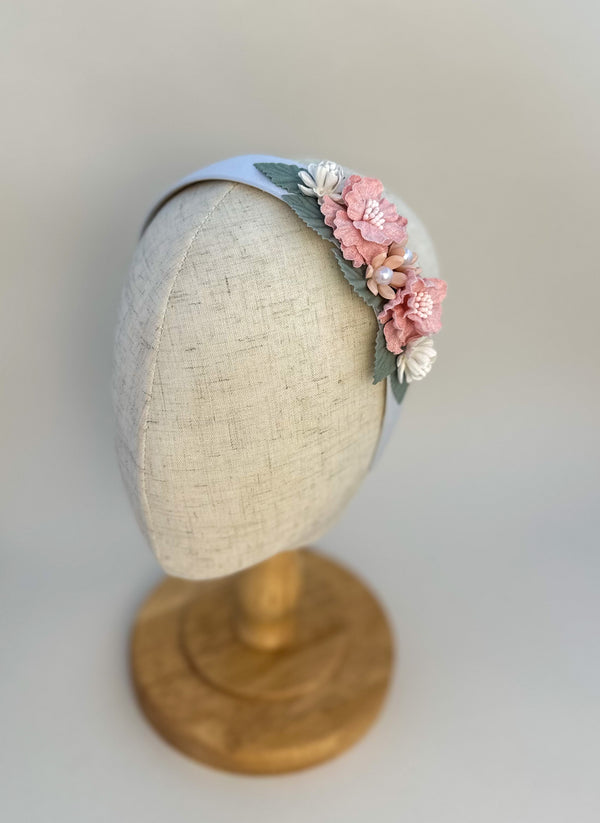 Headband with Pink flowers Gabificent