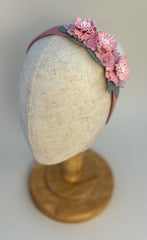 Headband with Pink flowers Gabificent