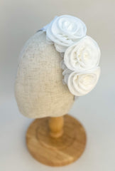 Headband with White Roses - Gabificent