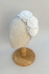 Headband with White Roses Gabificent