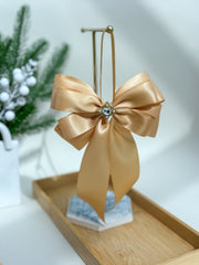 Christmas Tree Bows with tails - Gold