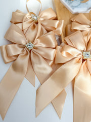 Christmas Tree Bows with tails - Gold