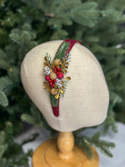 Christmas  Burgundy headband